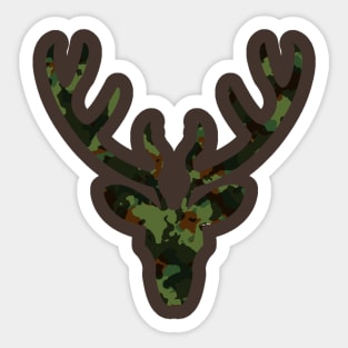 Camo Stag Sticker